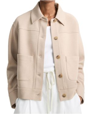 Vince Double-Face Cropped Jacket - Natural