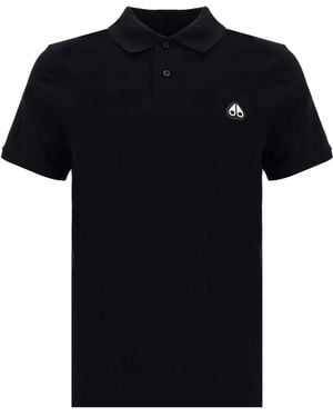 Moose Knuckles Short-Sleeved Polo Shirt - Black