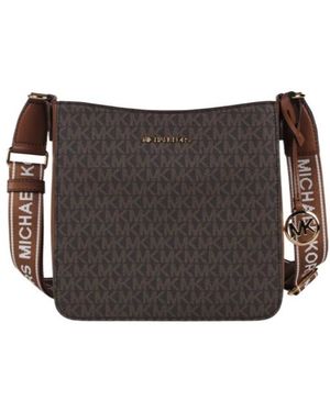 Michael Kors Jet Set Travel Small Signature Logo Messenger Bag - Grey