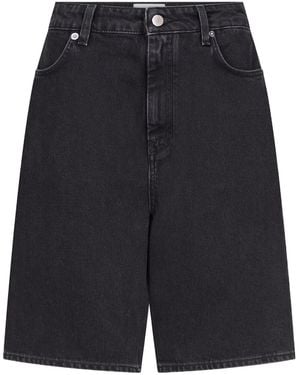 Loulou de Saison High-Rise Denim Shorts - Black