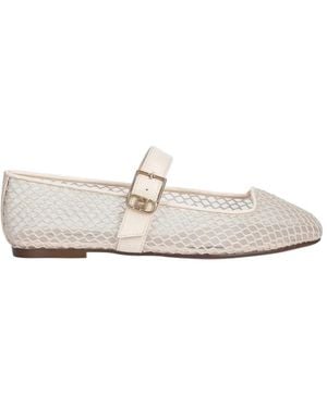 Liu Jo Buckle-Strap Ballet Flats - White