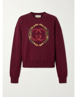 Gucci Cotton Jersey Sweatshirt With Print - Red