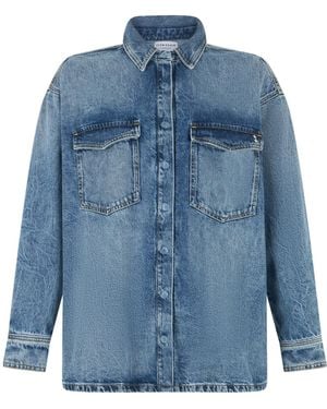 ICON DENIM Brian Western Denim Shirt - Blue