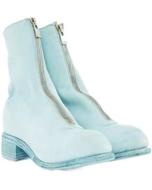 Guidi Zipper Ankle Boots - Blue