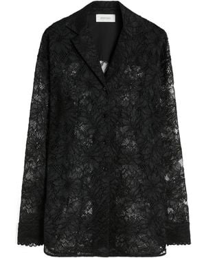 Sportmax Floral Lace Shirt - Black