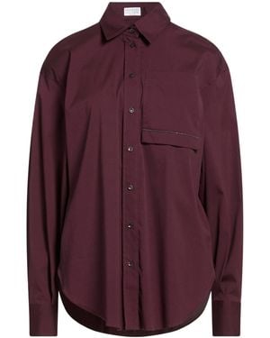 Brunello Cucinelli Solid Color Shirts - Purple