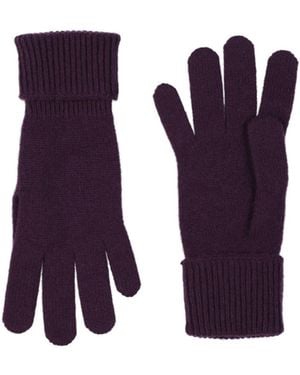 Burberry Lightweight Knitted Gloves - Purple