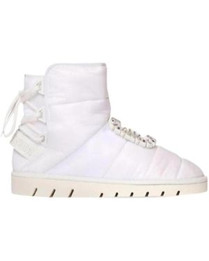 Roger Vivier Logo Thickened Boots - Natural