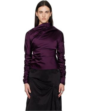 Ganni Arriculated Top - Purple