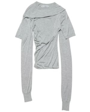 Acne Studios Asymmetrical T-Shirt - Grey
