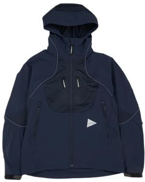 and wander Hooded Jacket - Blue