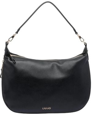Liu Jo Logo Lettering Medium Shoulder Bag - Black