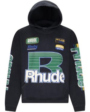 Rhude Roadway Racing Hoodie - Black