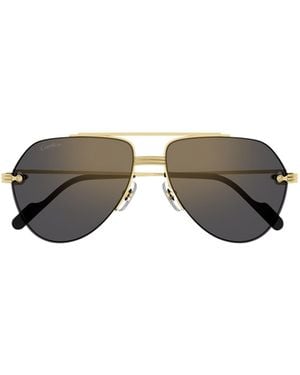 Cartier Aviator Frame Sunglasses - Multicolour