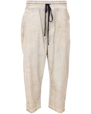 Thom Krom Drawstring Casual Trousers - Natural