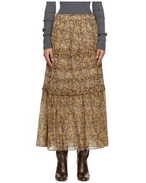 Isabel Marant Volomia Ruffled Maxi Skirt - Natural