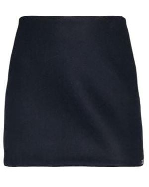 Sportmax Solid Color Minimalist A-Line Skirt - Blue
