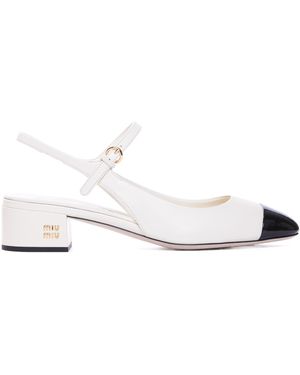 Miu Miu High-Heeled Sandals - White