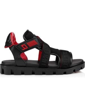 Christian Louboutin Logo Details Sandals - Black