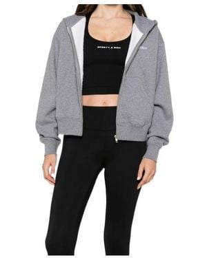 Sporty & Rich Logo-Print Racerback Tank Top - Black