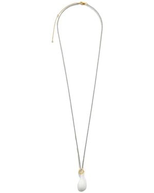 TOTEME Drop Crystal-Embellished Necklace - White