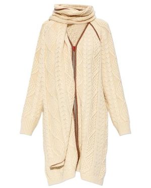 DIESEL Inta Cable-Knit Zip Cardigan - Natural