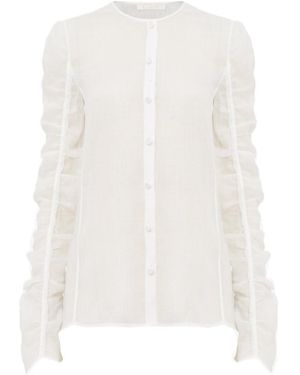 Chloé Chloé Crewneck Long-Sleeved Top - White