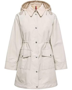Moncler Hooded Pocket Down Parka - Natural