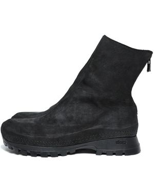 Guidi Back Zipper Ankle Boots - Black