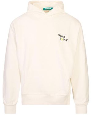 Barrow Teddy Bear Printed Hoodie - White