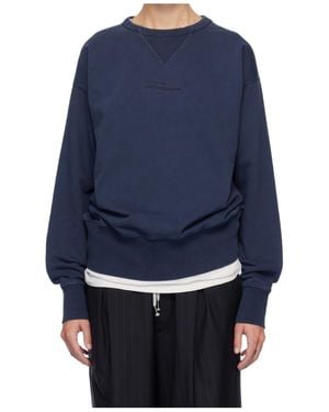 Maison Margiela Logo-Detail Sweatshirt - Blue