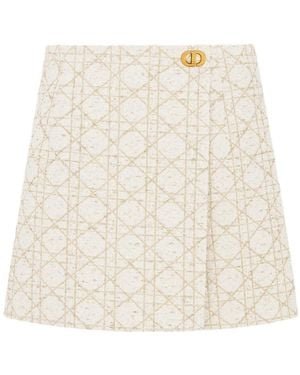 Dior Macrocannage Short Skirts - Natural