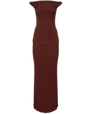 AYA MUSE Lvr Exclusive Silk Viscose Fibre Long Dress - Red
