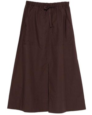 Soeur Half-Length Skirt With Slits - Brown