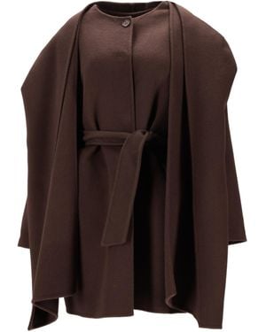 P.A.R.O.S.H. Belted Coat - Brown