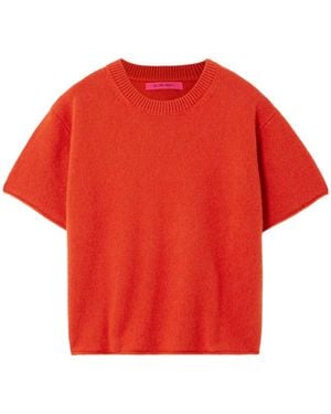 The Elder Statesman Solid-Color Short-Sleeved Top - Red
