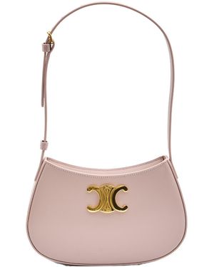 Celine Tilly Medium Leather Shoulder Bag - Pink