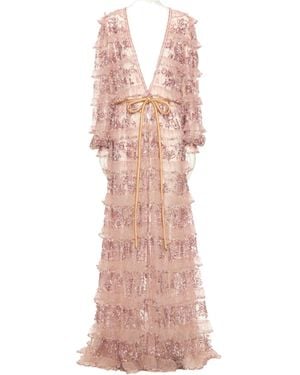 Valentino V-Neck Dress - Pink