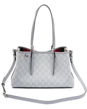 Gucci Gg Emblem Medium Tote Bag - Gray