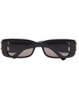 Balenciaga Dynasty Bb Rectangle-Frame Sunglasses - White