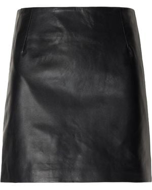 Blazé Milano Leather Mini Skirt - Black