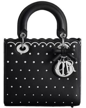 Dior Small Lady Bag With Strap - Black