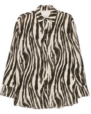 Alysi Zebra-Print Shirt - Black