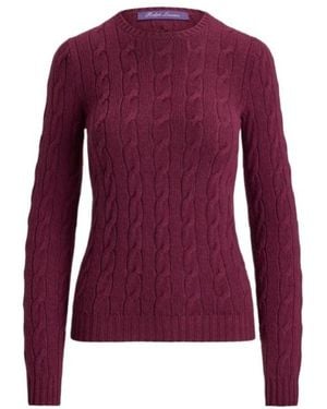 Ralph Lauren Cable-Knit Jumper - Purple