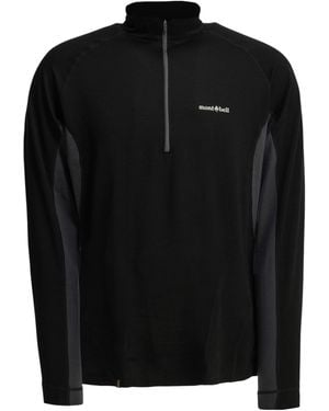 Montbell Plus Action Merino Wool Zip-Up Jumper - Black