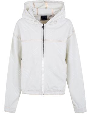 Daily Paper Hooded Patterned Jacket - White