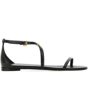 McQueen Strap Detailed Open-Toe Sandals - Multicolour