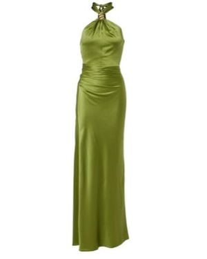 Veronica Beard Izaren Silk-Blend Satin Gown - Green