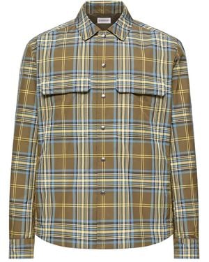 Moncler Chequered Long-Sleeve Shirt - Green
