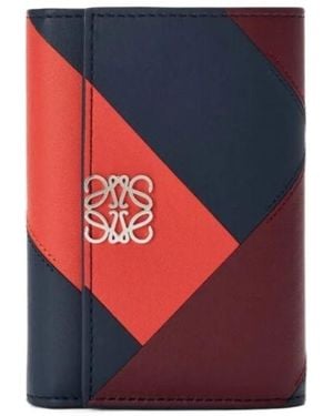Loewe Anagram Small Vertical Wallet - Blue